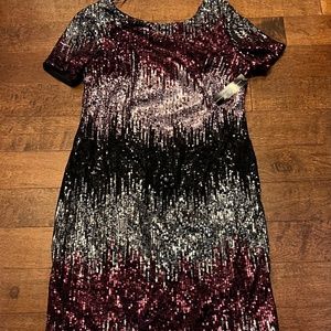 R & M Richard Knee length sequin dress